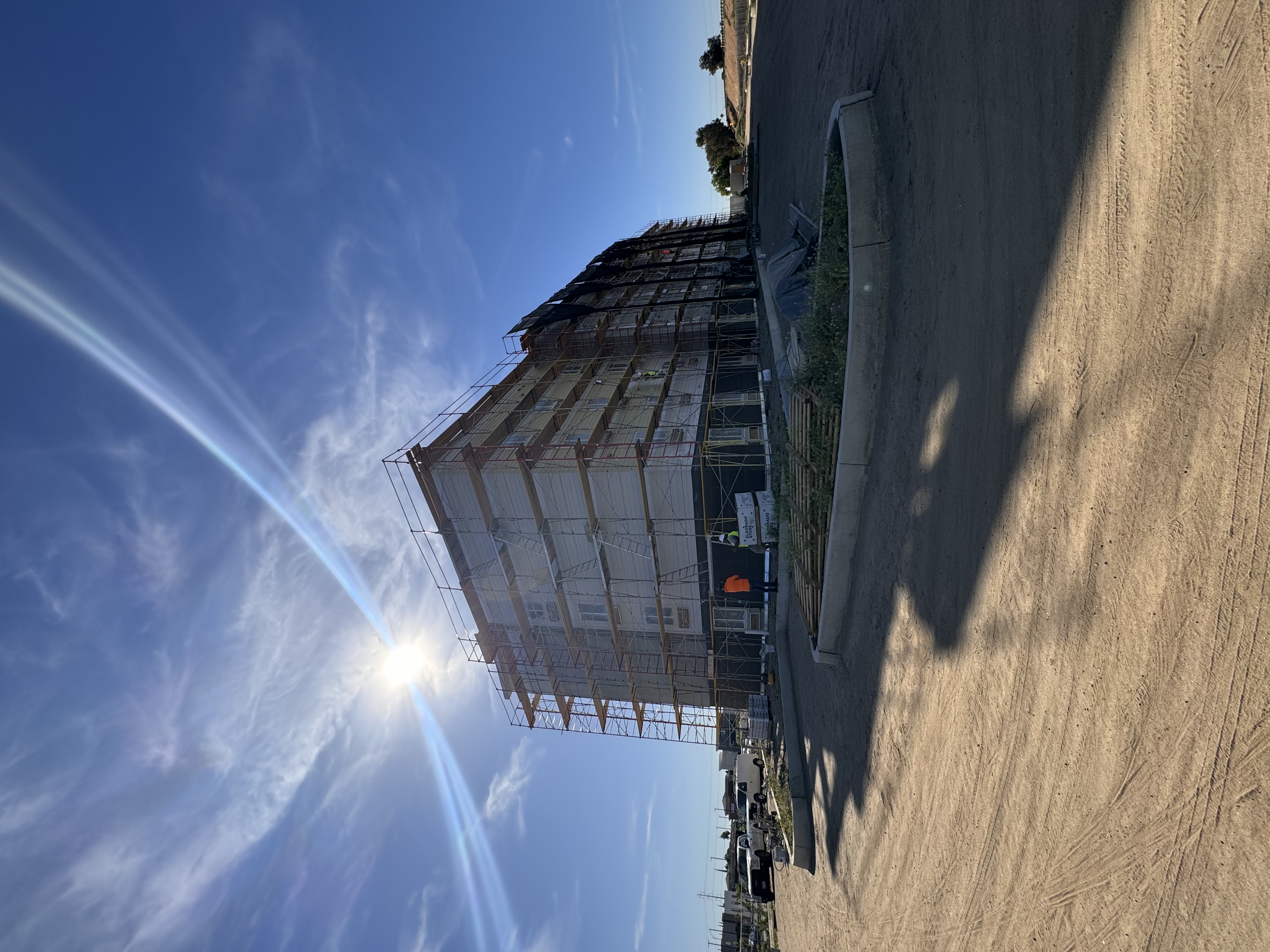 Hotel finished entrance stone canopy