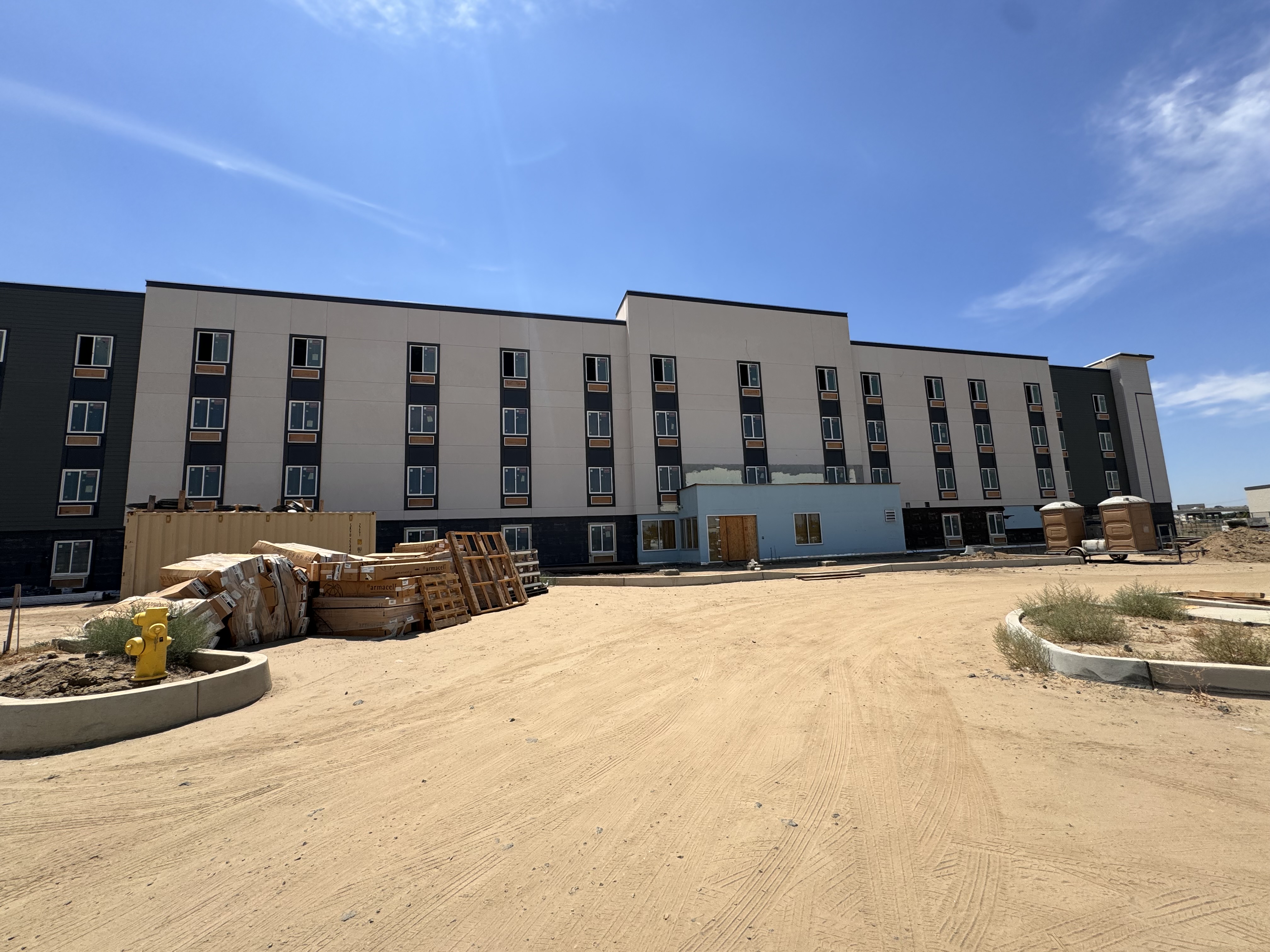 Hotel large side view scaffold